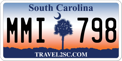 SC license plate MMI798