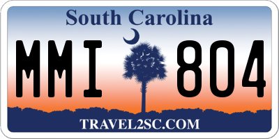 SC license plate MMI804