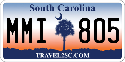 SC license plate MMI805
