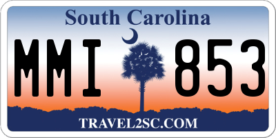 SC license plate MMI853