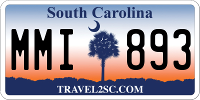 SC license plate MMI893