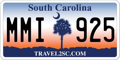 SC license plate MMI925