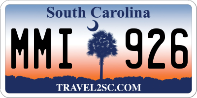 SC license plate MMI926