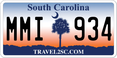 SC license plate MMI934