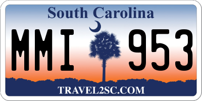 SC license plate MMI953