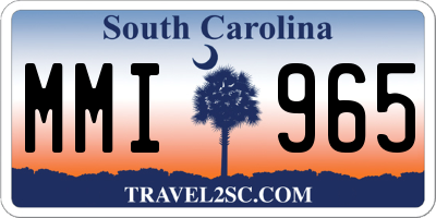 SC license plate MMI965