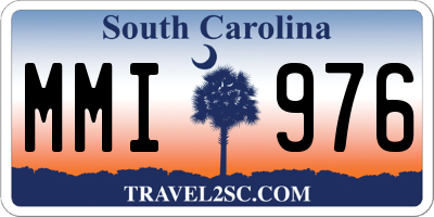 SC license plate MMI976