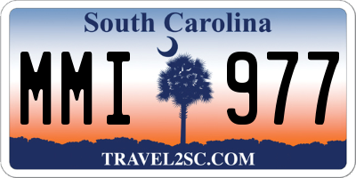 SC license plate MMI977