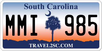SC license plate MMI985