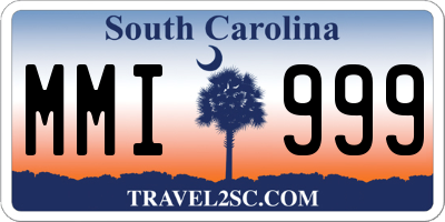 SC license plate MMI999