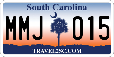 SC license plate MMJ015