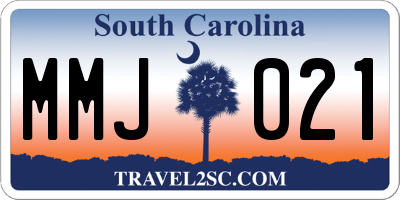 SC license plate MMJ021