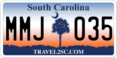 SC license plate MMJ035