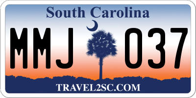 SC license plate MMJ037