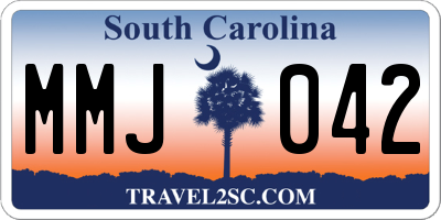 SC license plate MMJ042