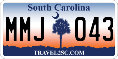 SC license plate MMJ043