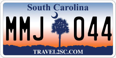 SC license plate MMJ044
