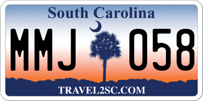SC license plate MMJ058
