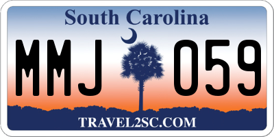 SC license plate MMJ059