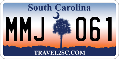 SC license plate MMJ061