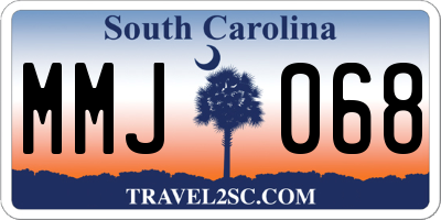 SC license plate MMJ068