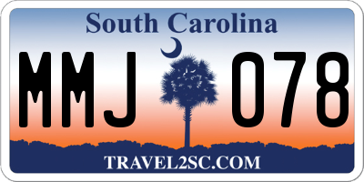 SC license plate MMJ078