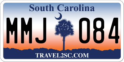 SC license plate MMJ084