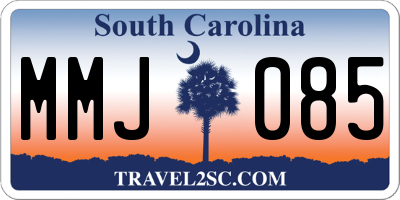 SC license plate MMJ085