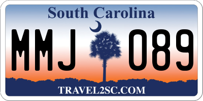SC license plate MMJ089