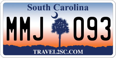 SC license plate MMJ093