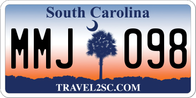 SC license plate MMJ098