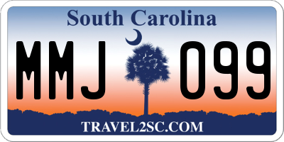 SC license plate MMJ099