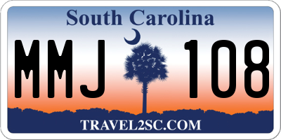 SC license plate MMJ108