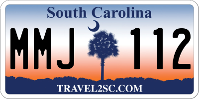 SC license plate MMJ112