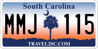 SC license plate MMJ115