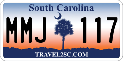 SC license plate MMJ117