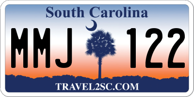 SC license plate MMJ122