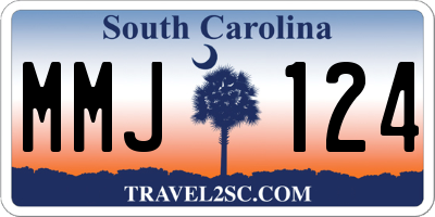 SC license plate MMJ124