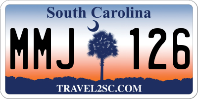 SC license plate MMJ126