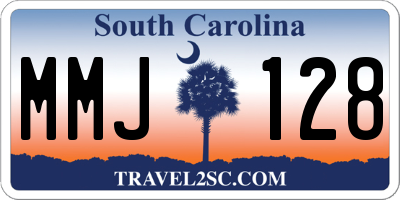 SC license plate MMJ128