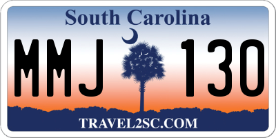 SC license plate MMJ130