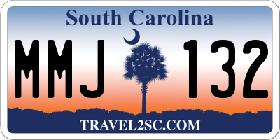 SC license plate MMJ132