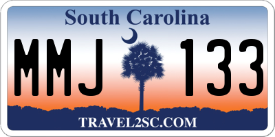 SC license plate MMJ133