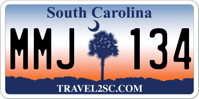 SC license plate MMJ134