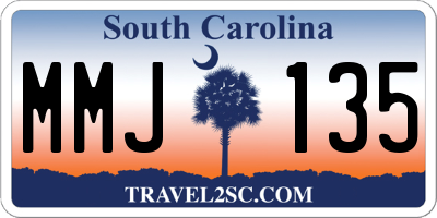 SC license plate MMJ135