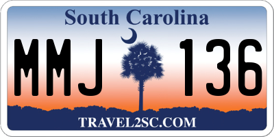 SC license plate MMJ136