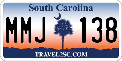SC license plate MMJ138