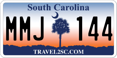 SC license plate MMJ144