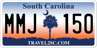 SC license plate MMJ150