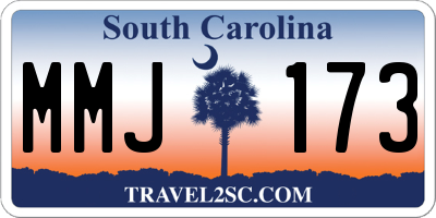 SC license plate MMJ173